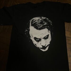 2008 Batman The Dark Knight Joker Heath Ledger Big Face Movie Promo T-Shirt Sz L